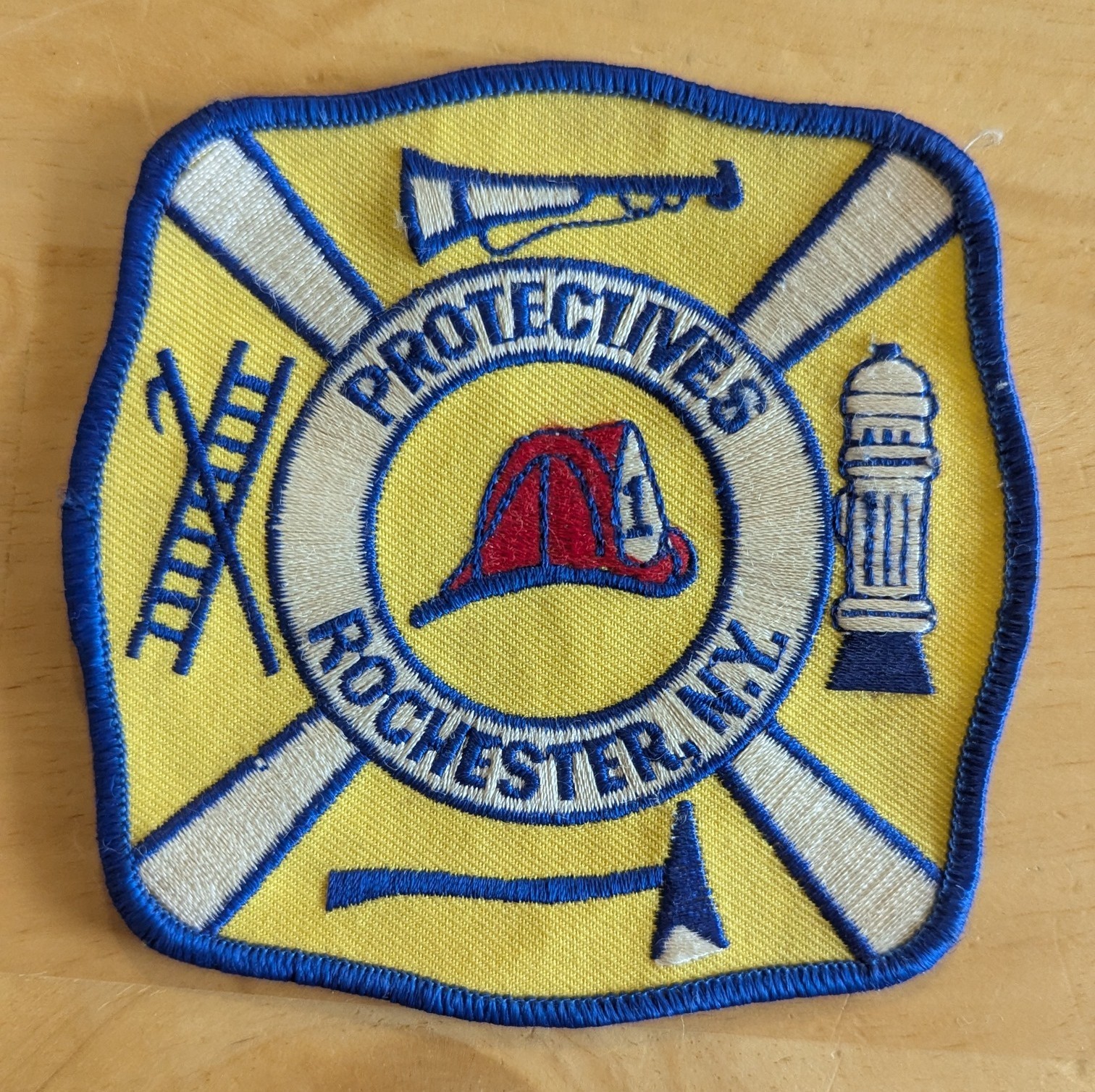 Protectives Rochester NY Firefighting Patch Yellow Blue Firefighting & Rescue