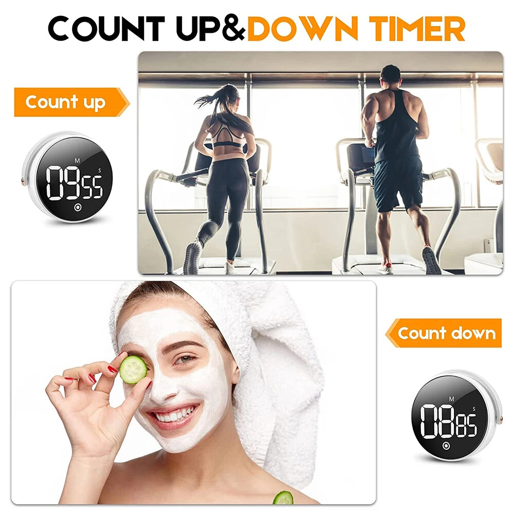 Large LED Display Magnetic Countdown Countup Timer Digital Kitchen Cooking Timer