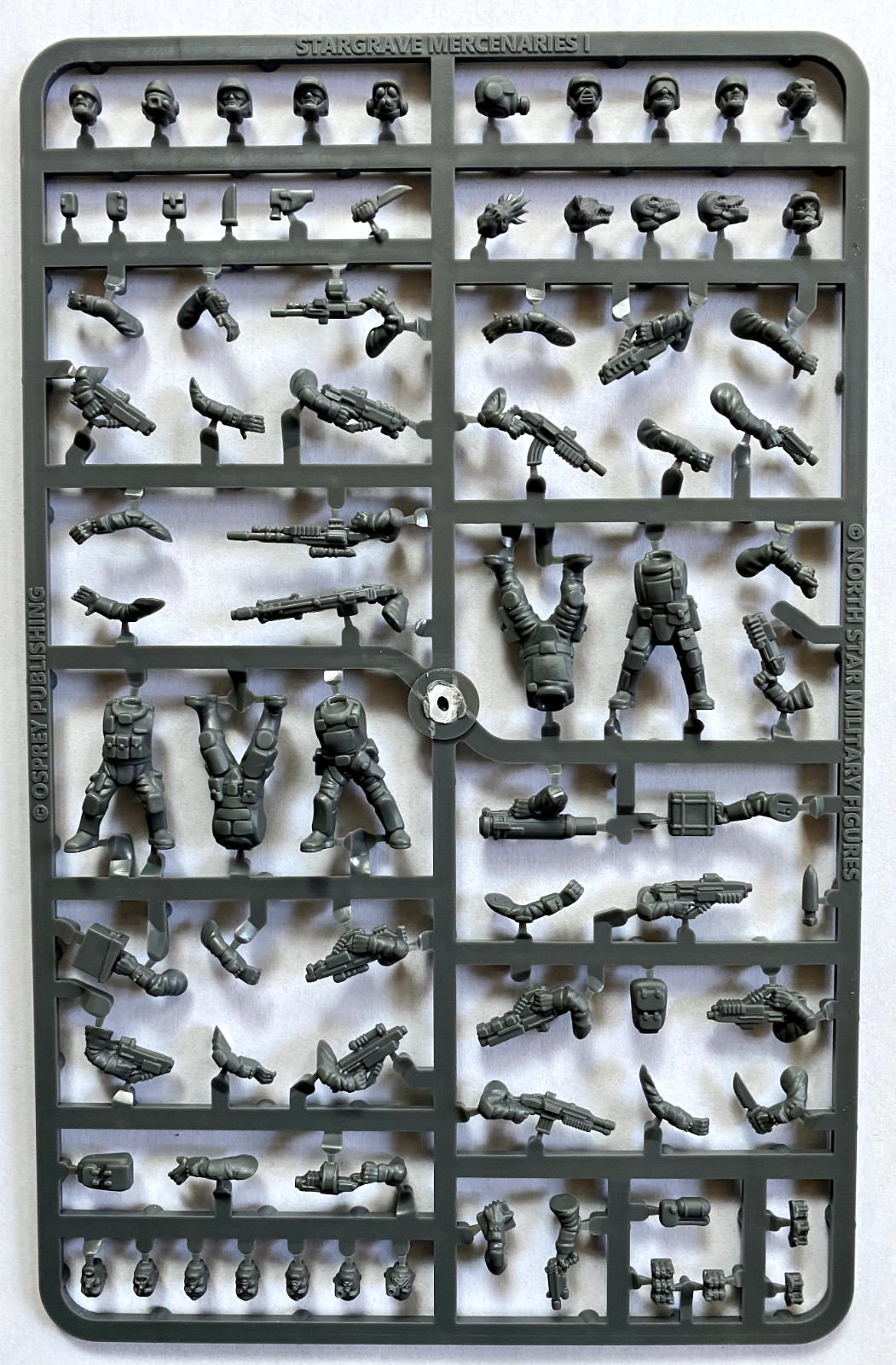 Stargrave Mercenaries 28mm New • 1 Sprue • 5 Miniatures • Osprey Northstar