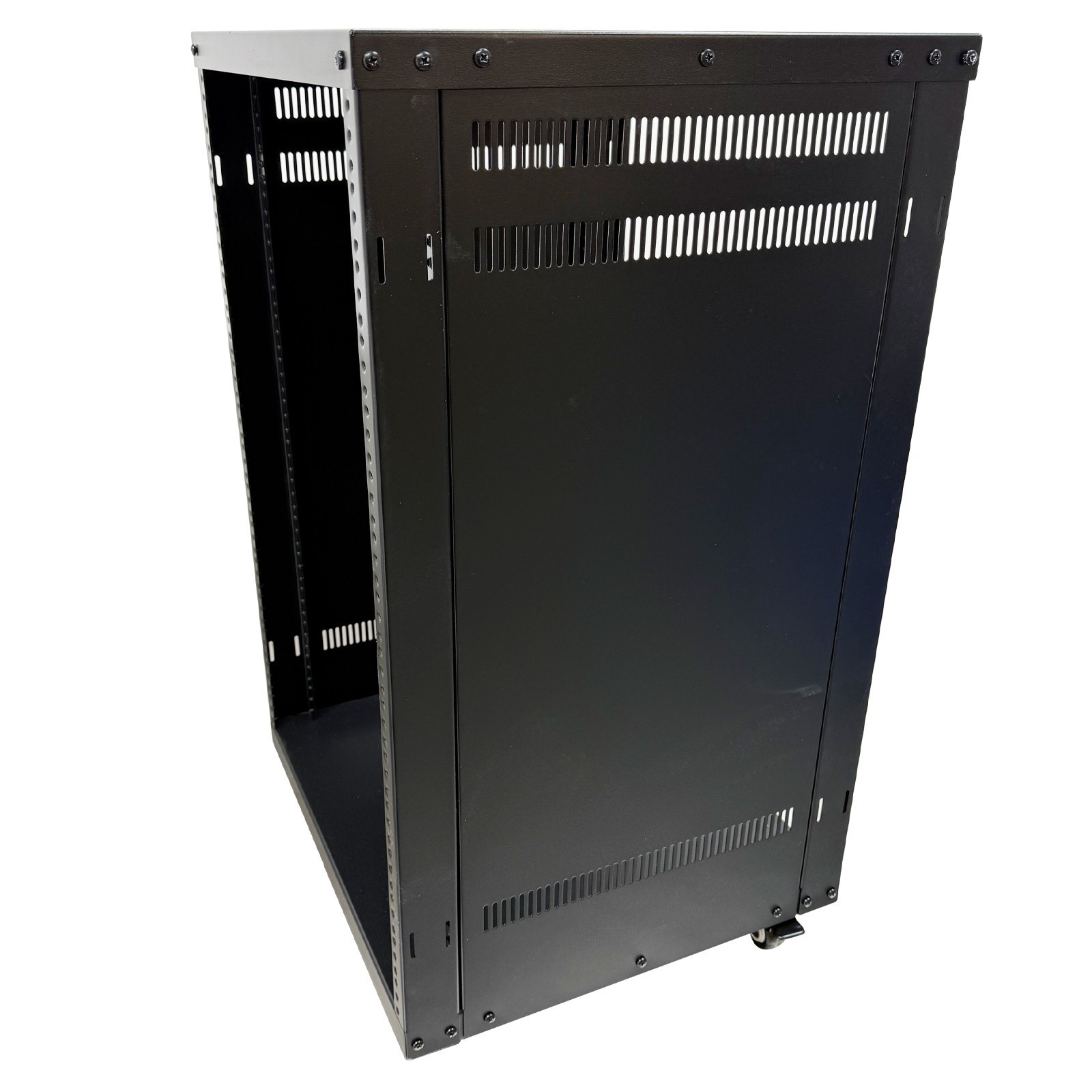 12 Space Studio Rack Case with 4" Caster Wheels 12U Open-Frame Server Rack