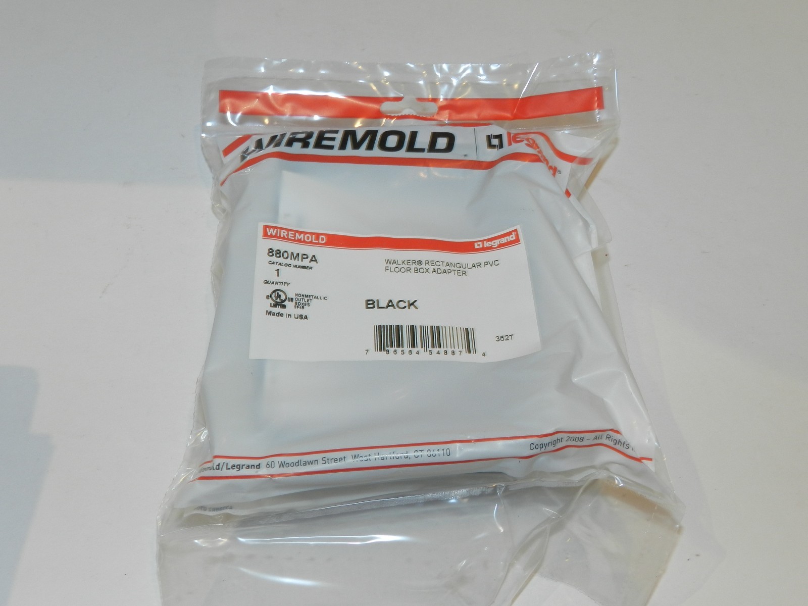 WALKER WIREMOLD 880MPA NM FLOOR BOX ADJUSTING RING - BLACKV NEW NIB