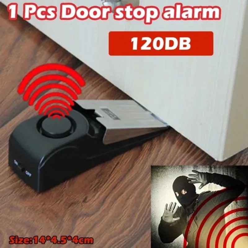 Door Stop Alarm Wireless Security System Alert 120db Hotel Home Portable Tools