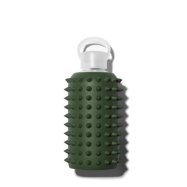 BKR Glass Water Bottle Spiked Cash (Opaque Army Green) 16oz/500ml