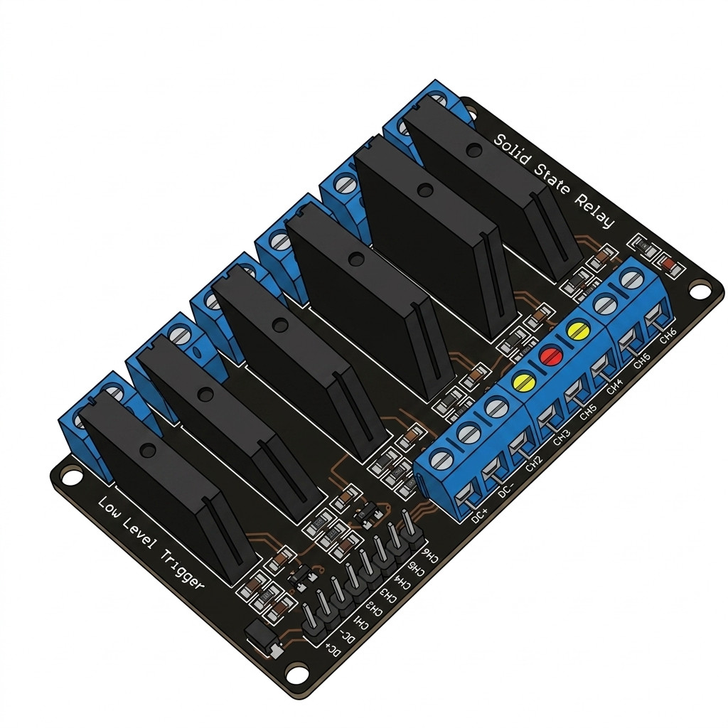 5V 6 Channel Low Level Trigger Solid State Relay Module with Fuse 250V 2A