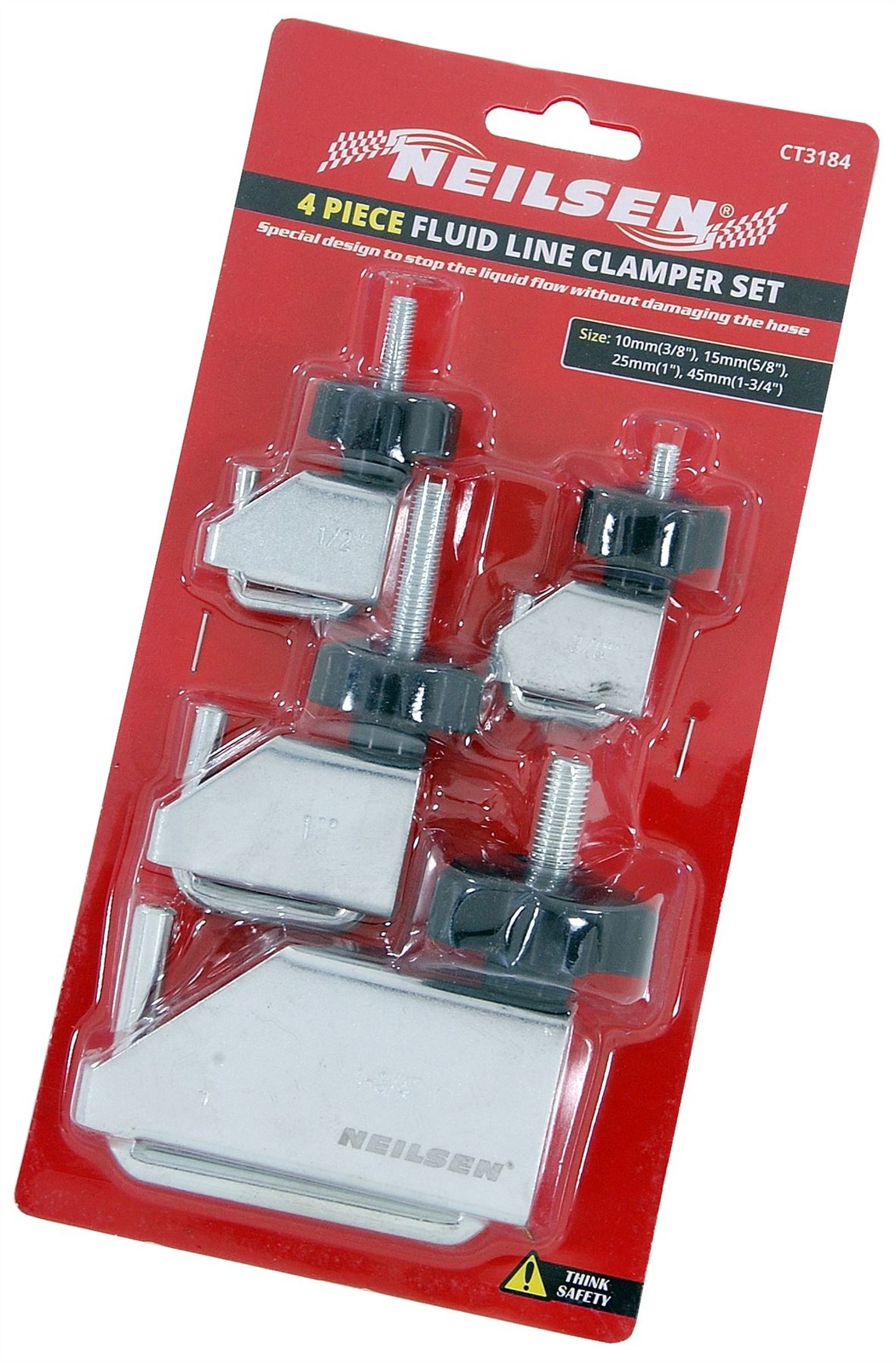 4pc 10mm 15mm 25mm 45mm Fluid Line Clamp Set Fuel Coolant Hose Brake Clamps