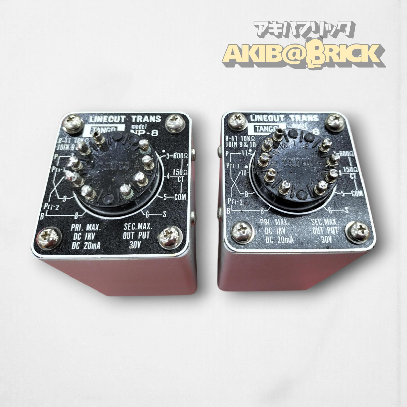 TANGO NP-8 Pair Vintage Line Out Preamp Transformer Pair Used Working Japan