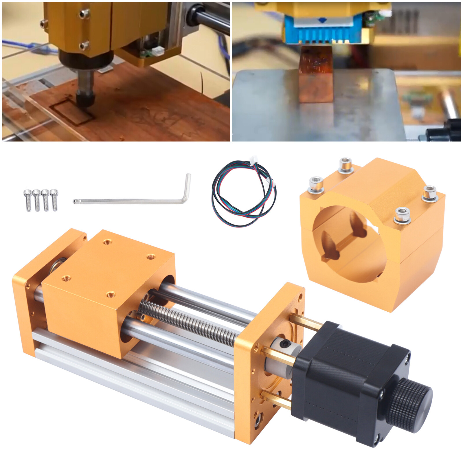 CNC Z-axis Module Support 3018plus 52mm Diameter Aluminum Slide + Upgrade kit