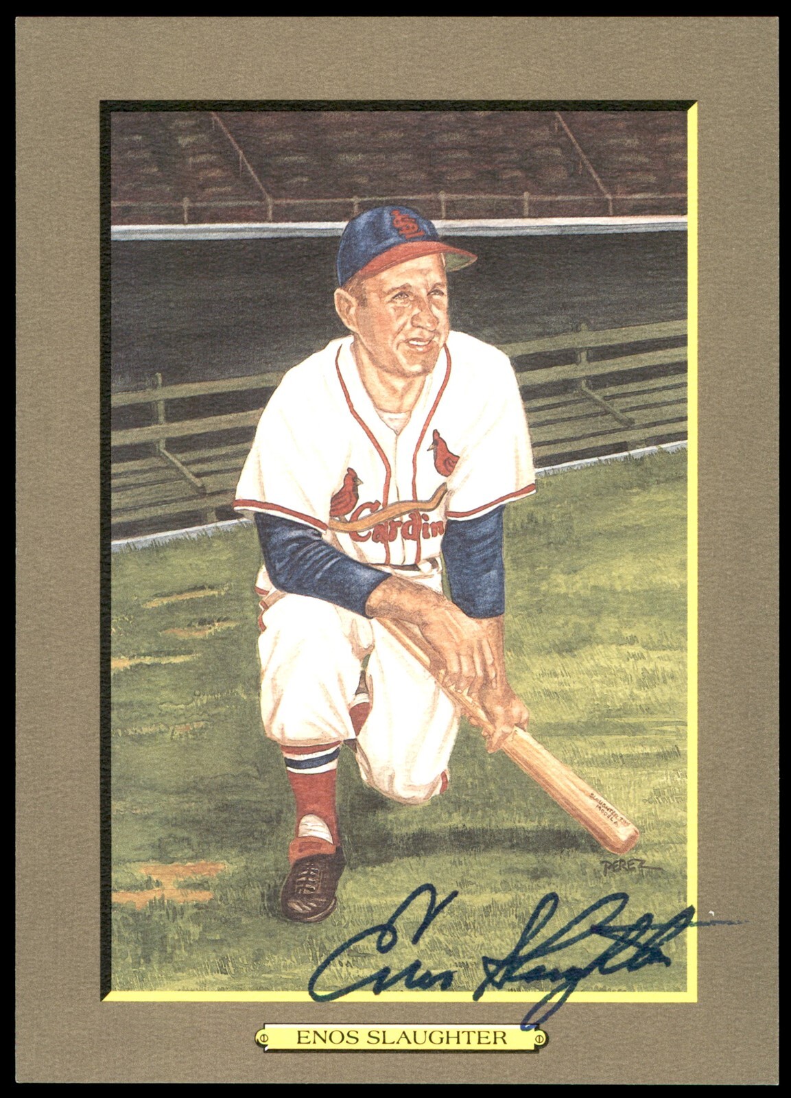 Enos Slaughter Signed Autographed Perez Steele Great Moments JSA COA