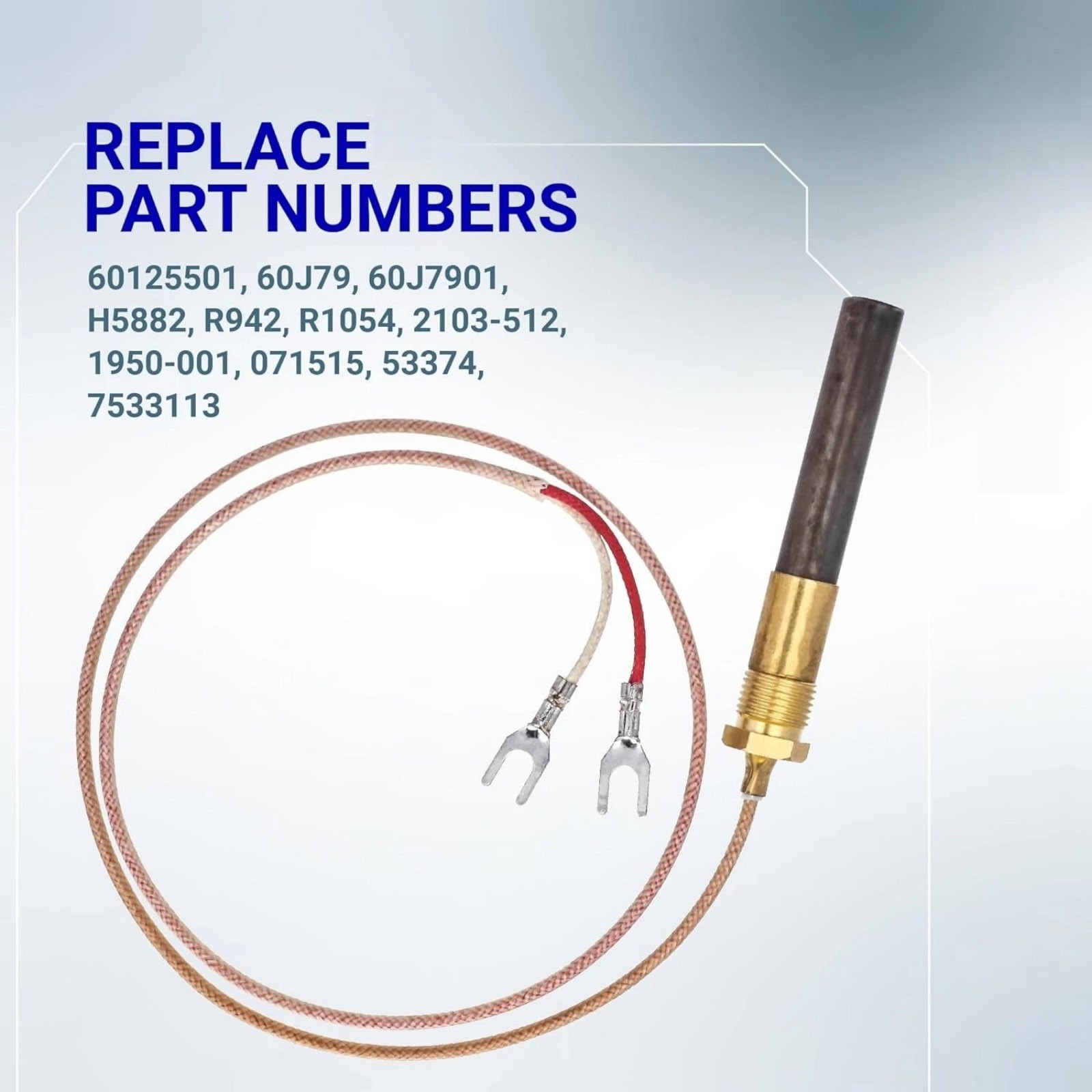 24" 750mv Millivolt Sensor Thermopile for Gas Oven Pilot System Replacement Part