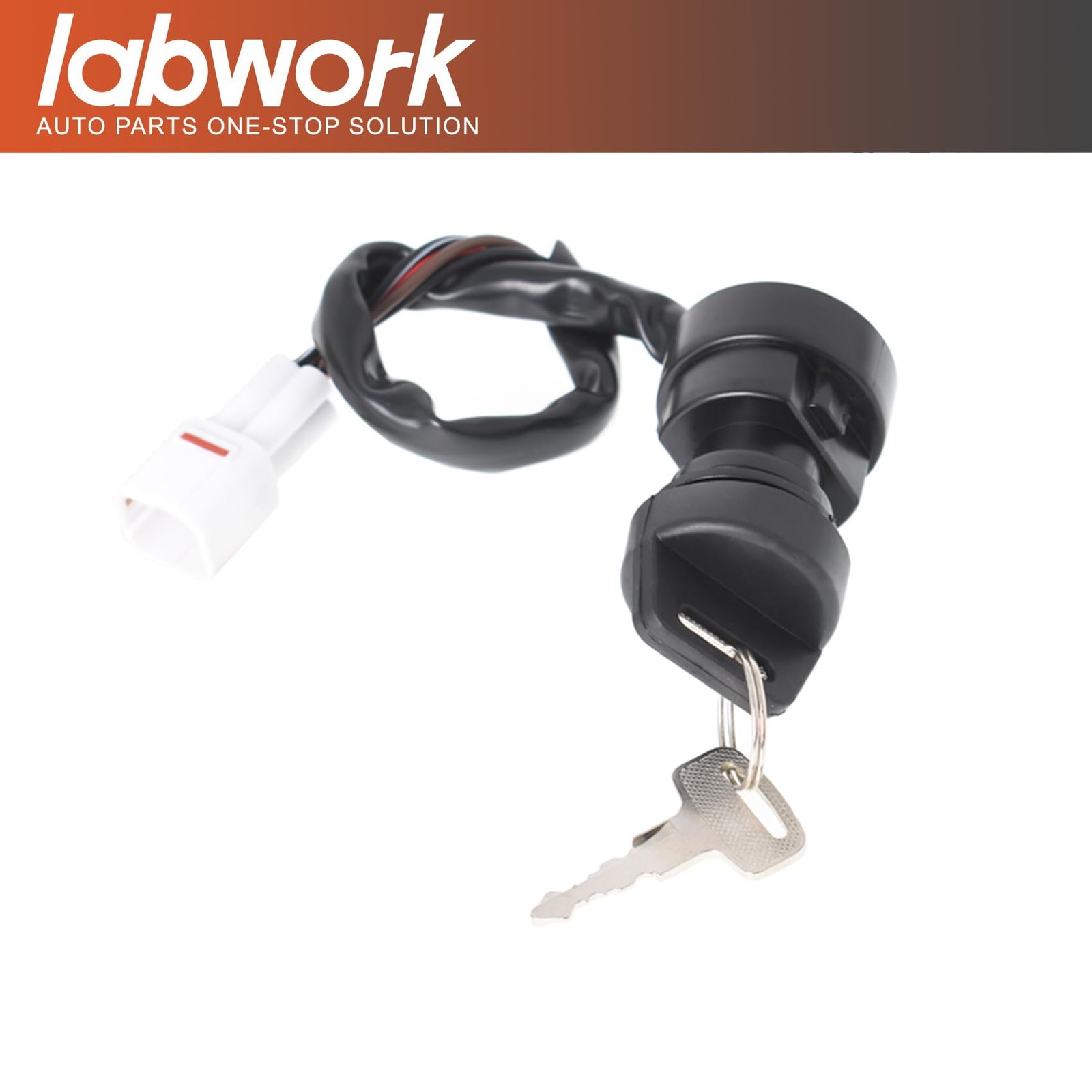 labwork Ignition Key Switch Replacement for Yamaha Warrior 350 YFM350X Black