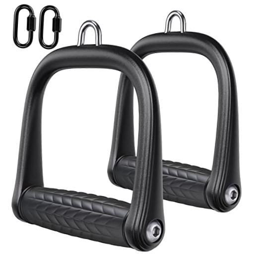 D Handle Cable Attachment, Cable Attachments for Gym, Non-Slip Diamond Pattern