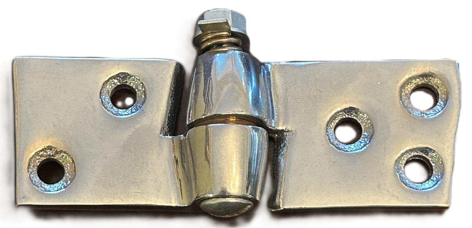 DOOR HINGES UPPER LEFT AND RIGHT FOR MGTA MGTB MGTC CHROME USED CONDITION