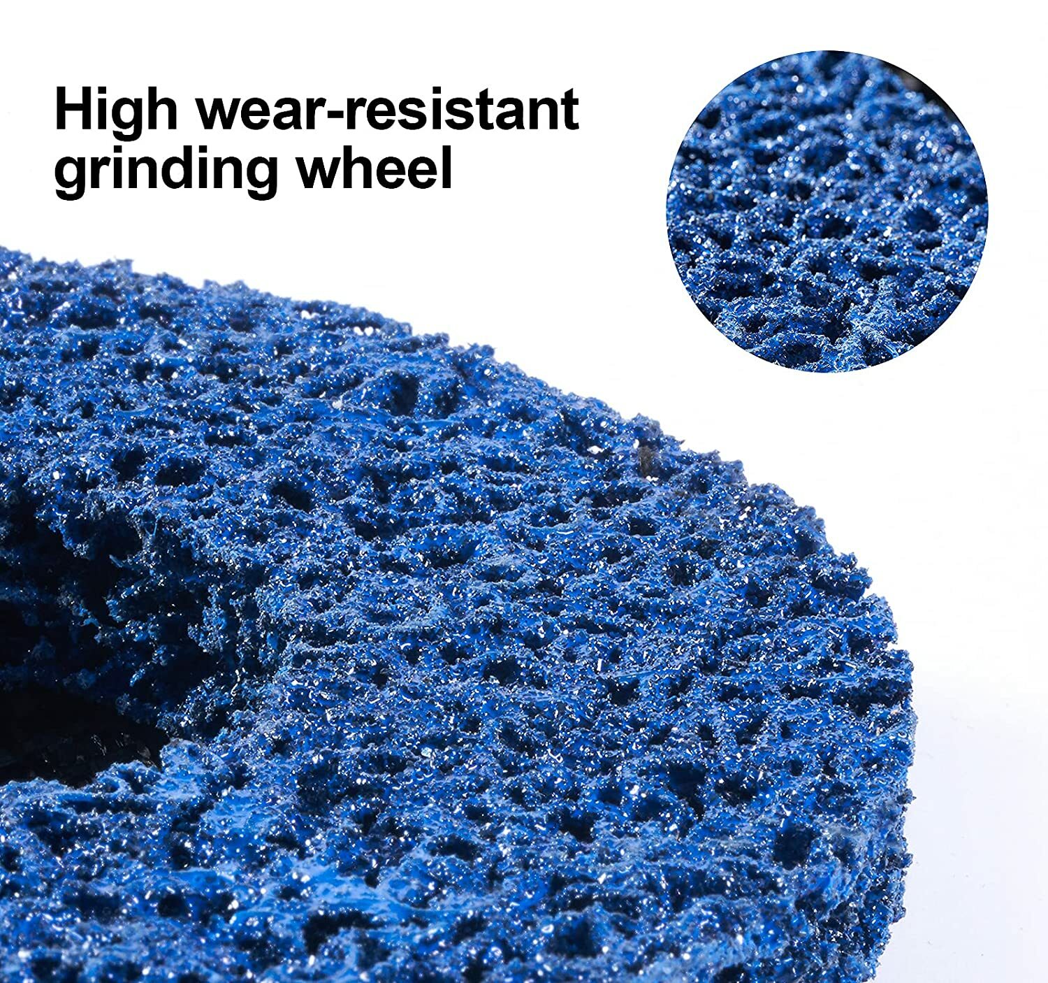 5PCS 5" x 7/8" Blue Strip Clean Disc Paint Stripping Rust Removal Sanding Wheels