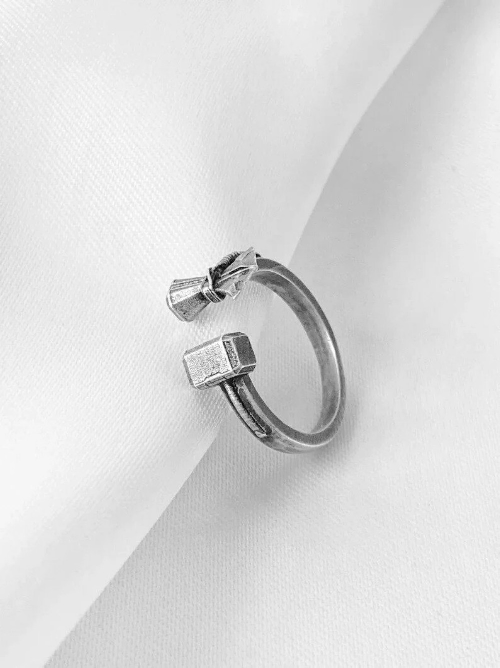 New Mjolnir Stormbreaker Hammer Ring Jane Mjolnir Thor Hammer Ring Geek Jewelry