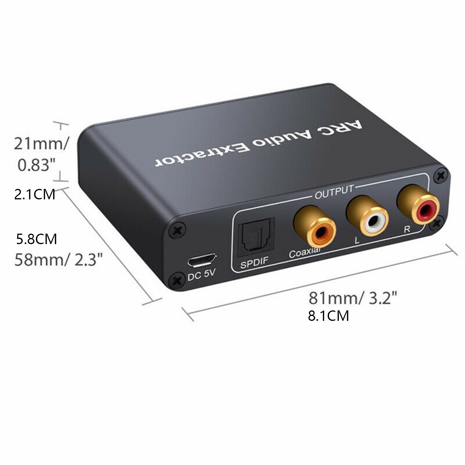 Micro USB HDMI-Compatible ARC Audio Power Adapter Support SPDIF/RCA/3.5mm Stereo
