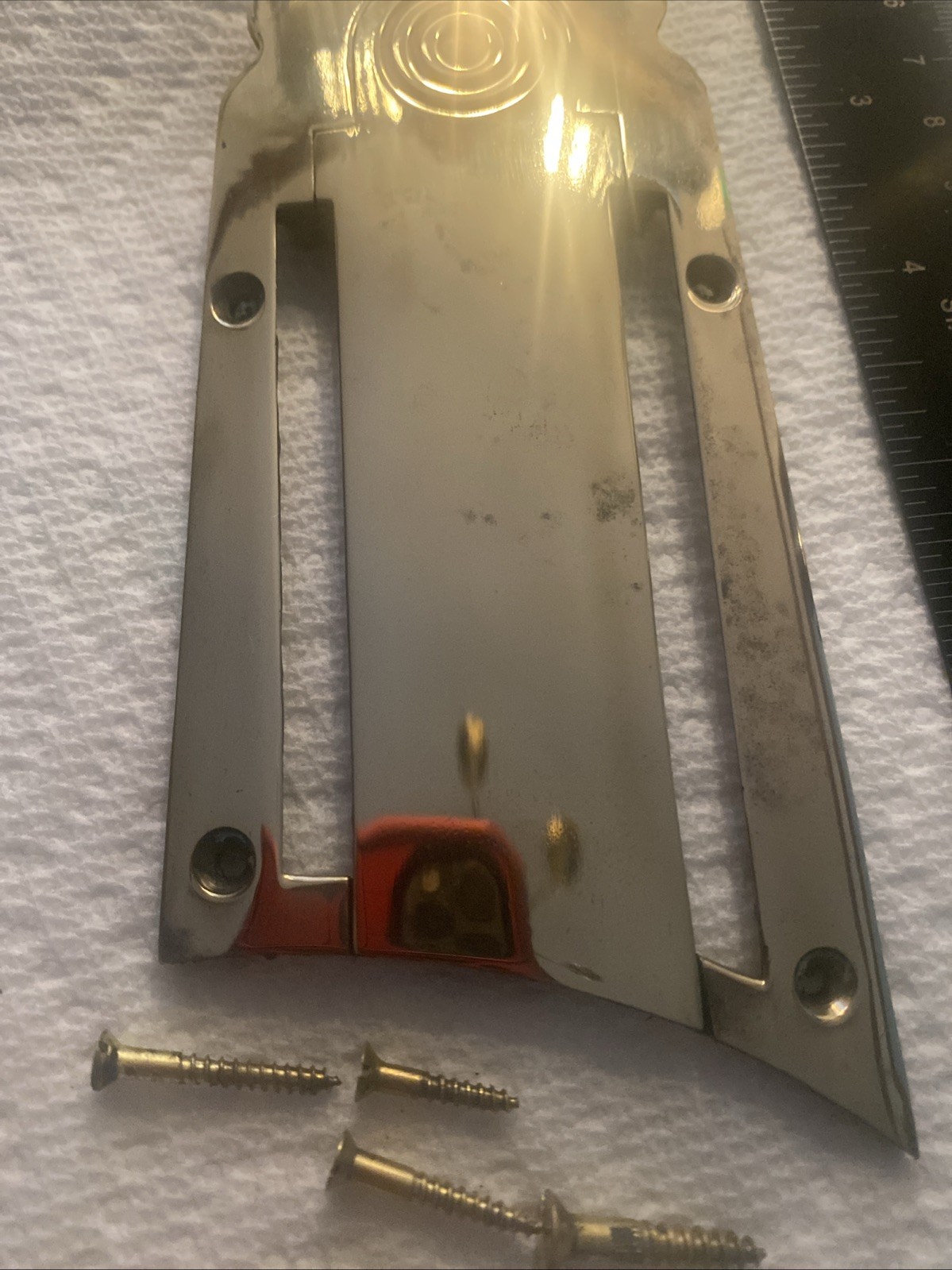 Brass Patch box And Screws.