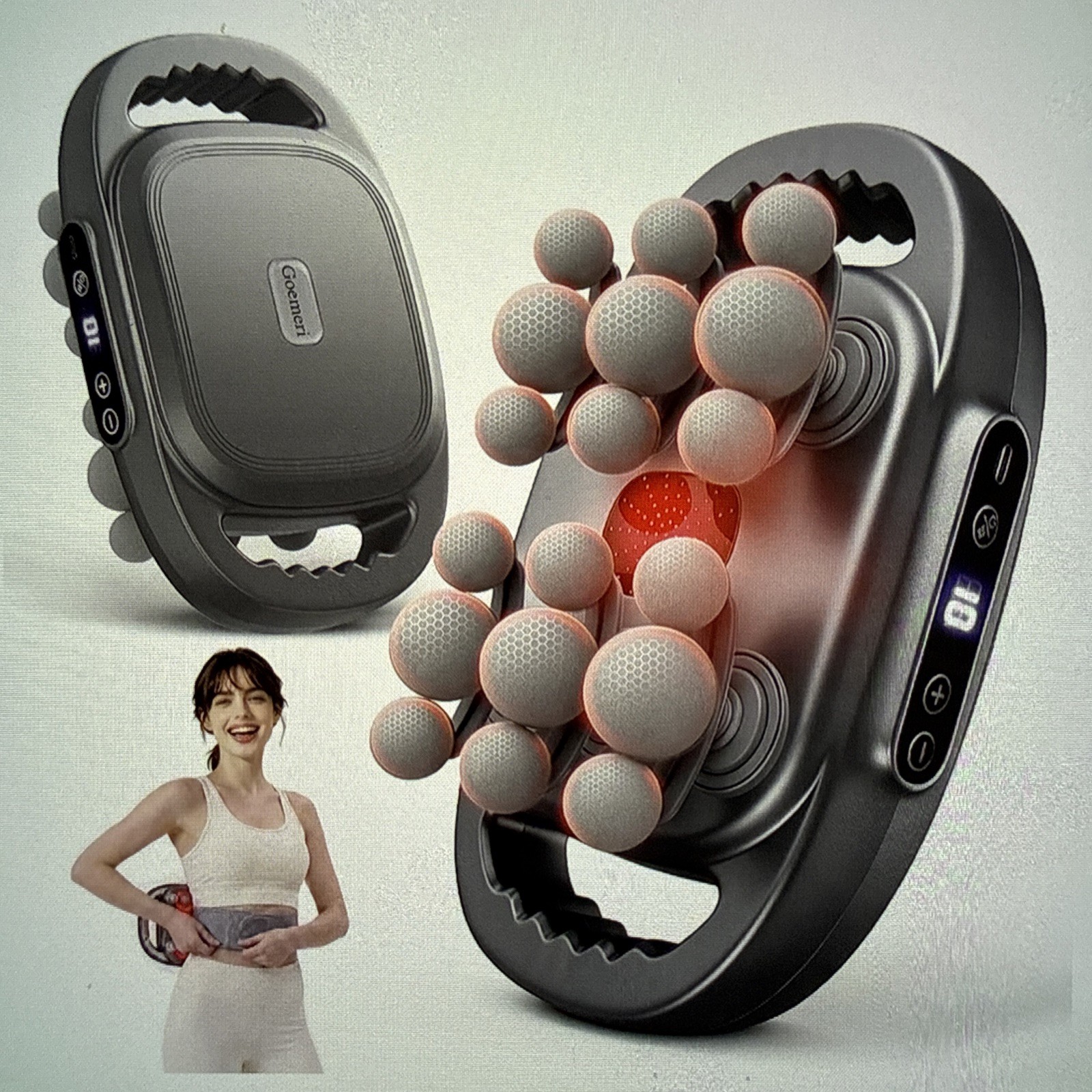 18-Head Massage Gun Set Deep Tissue Percussion, 9 Modes, 30 Speeds, Quiet, Belt