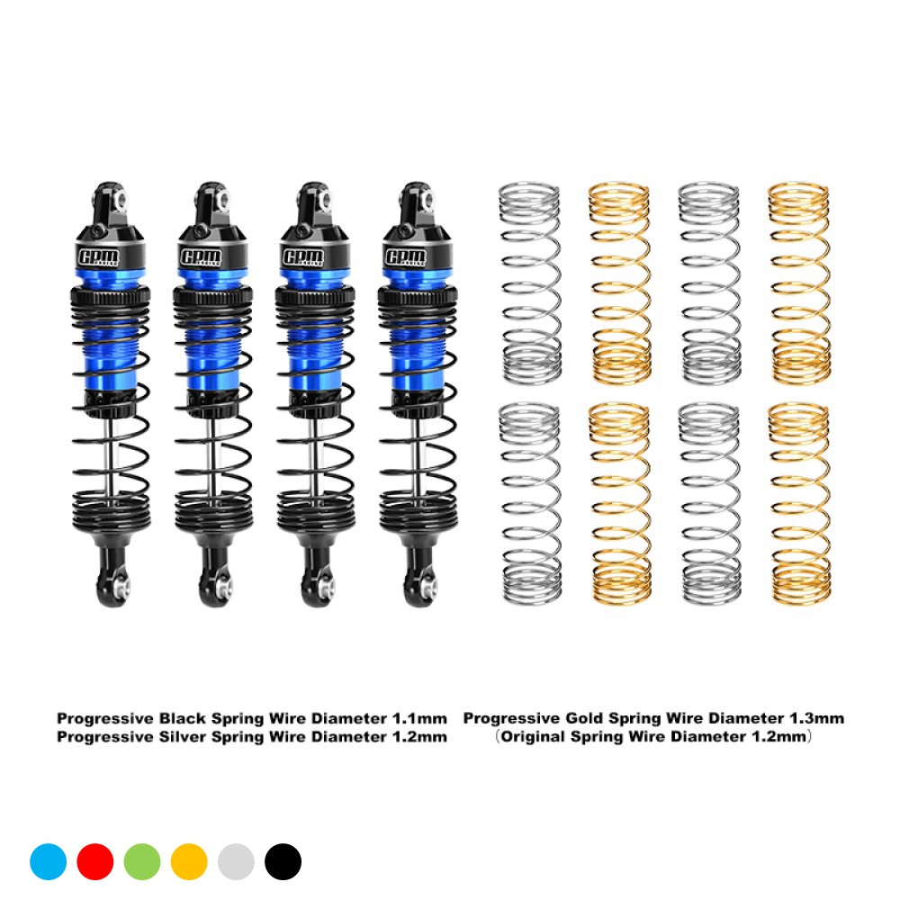 For Traxxas MINI MAXX,MINI XRT-FRONT and REAR ADJ. PROGRESSIVE SPRING SHOCKS