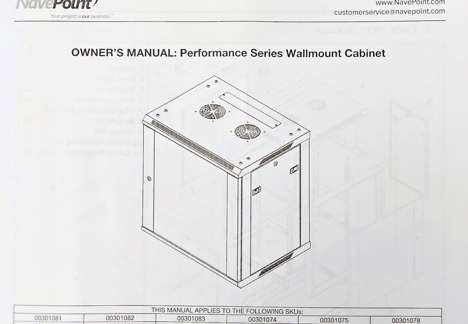 NavePoint Performance Series 12U 600mm Networking Cabinet - Black