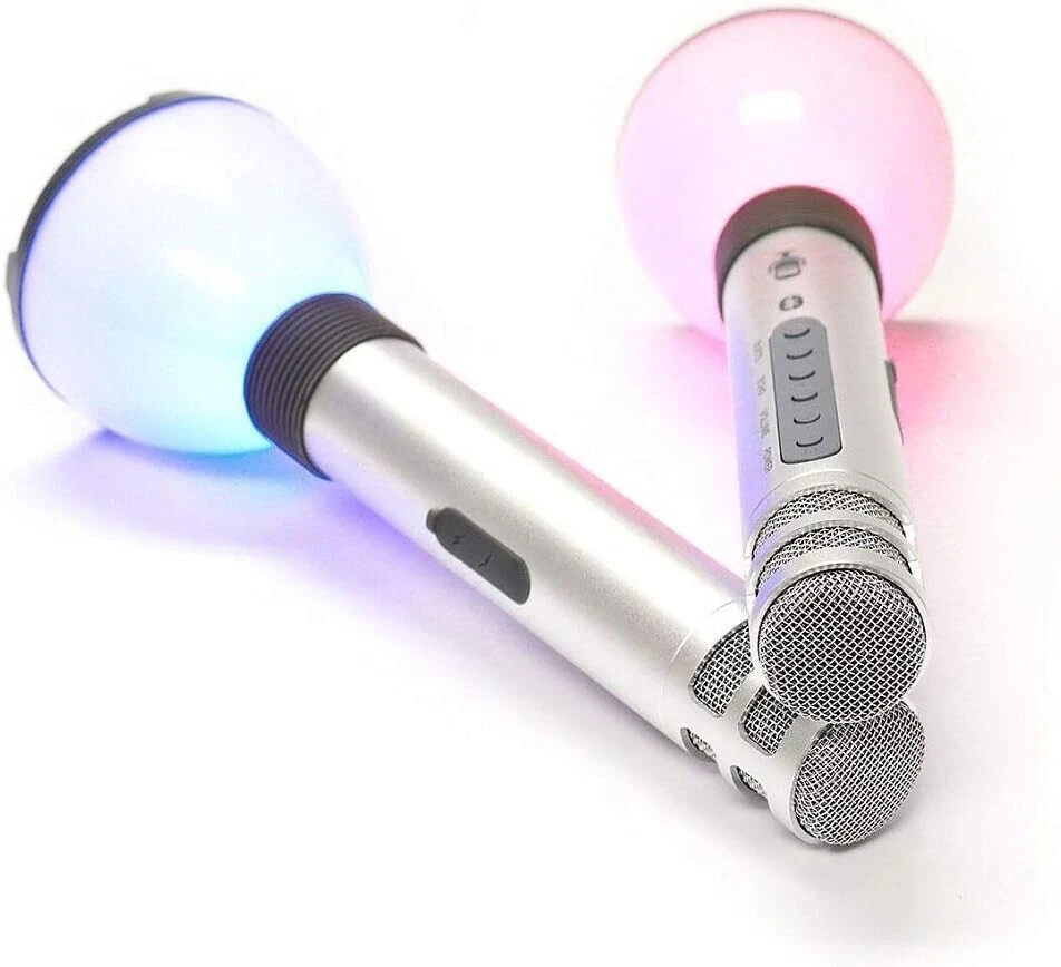 Singing Machine Duet Karaoke Microphones 2-pack Bluetooth Speakers SMM478