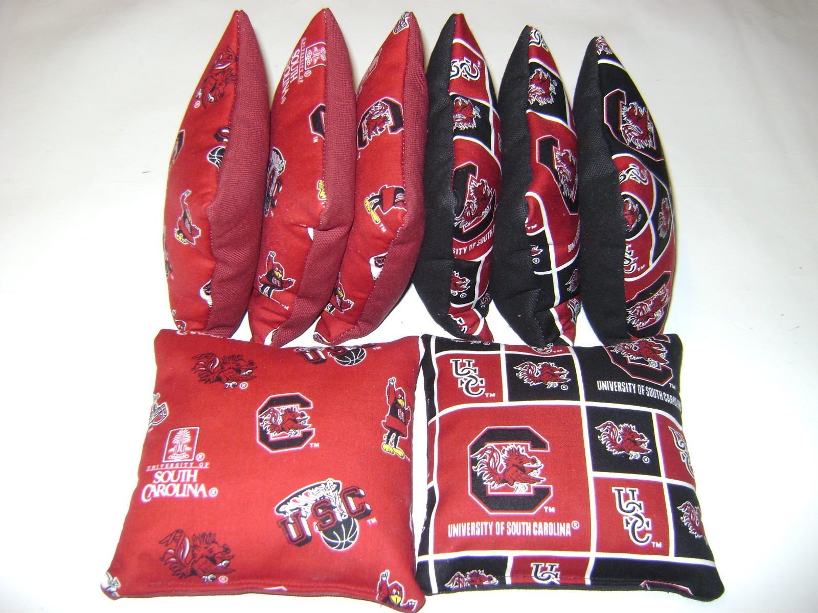 BEAN BAG TOSS GAME CORNHOLE BAGS SOUTH CAROLINA USC GAMECOCKS 8 BAGS    -  RB