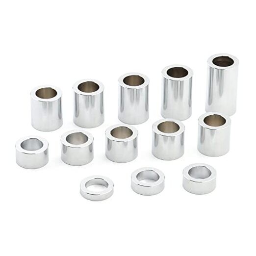 13 Pcs Wheel Axle Spacer Kit 1" ID 1-1/2" (1.5) OD I.D.1"-O.D.1-1/2" Chrome