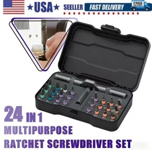 24 in 1 Magnetic Screwdriver Set Multi Bit Magnetic DIY Ratchet Screwdriver Set