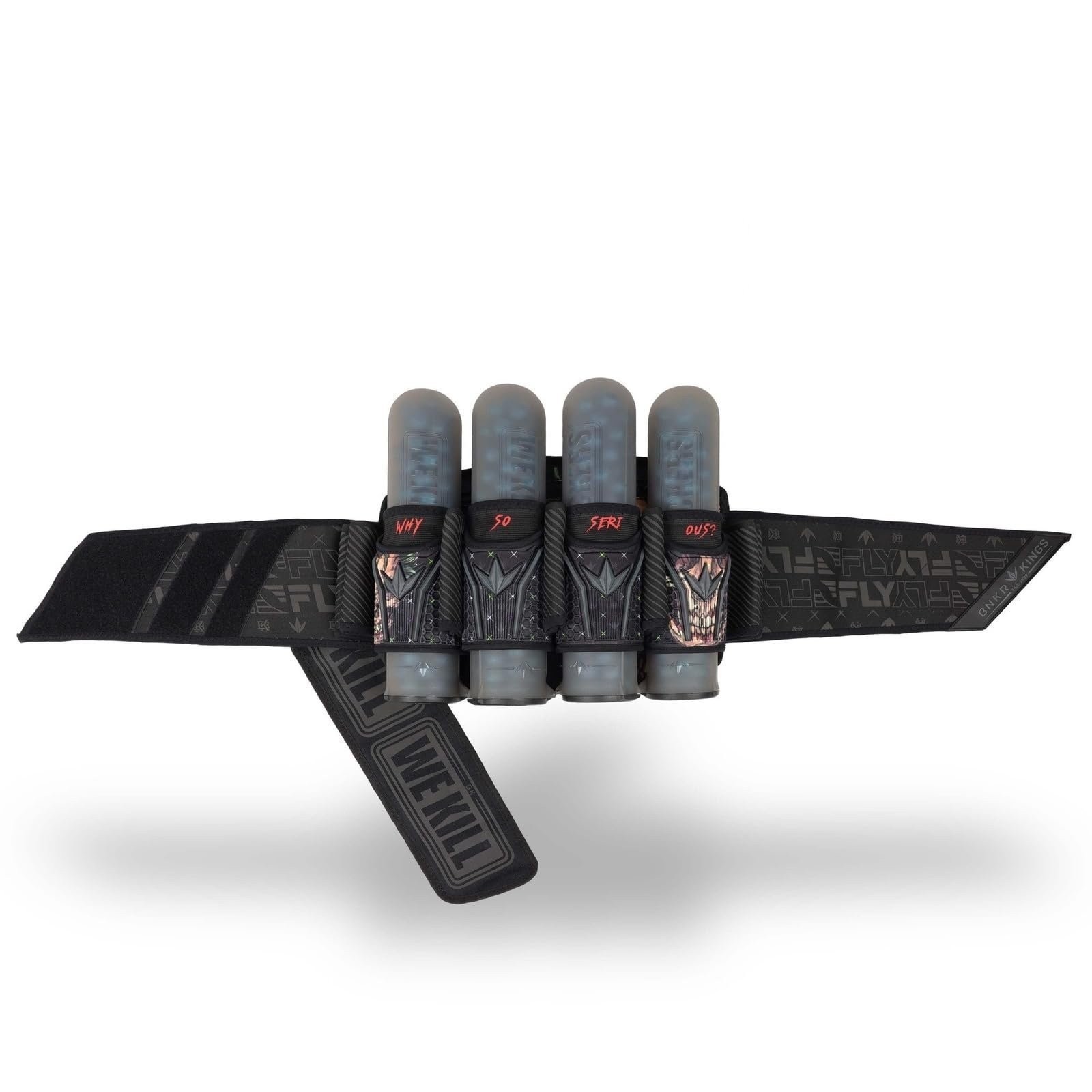 Bunkerkings Fly2 Skulls Paintball Pod Pack – Strapless Pack with 8 ESC Pods...