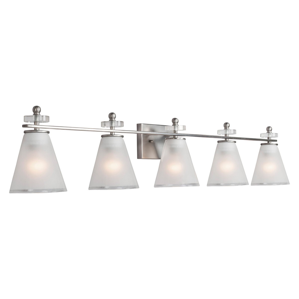 Forte Lighting 5132-05-55 Signature Bathroom Vanity Light Brushed Nickel