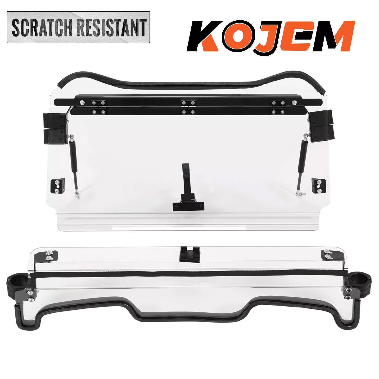 Scratch Resistant Flip Windshield 2-IN-1 For Polaris RZR XP Turbo S 19-21 XP 4