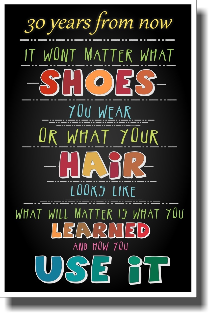 30 Years From Now - NEW Classroom Motivational Poster