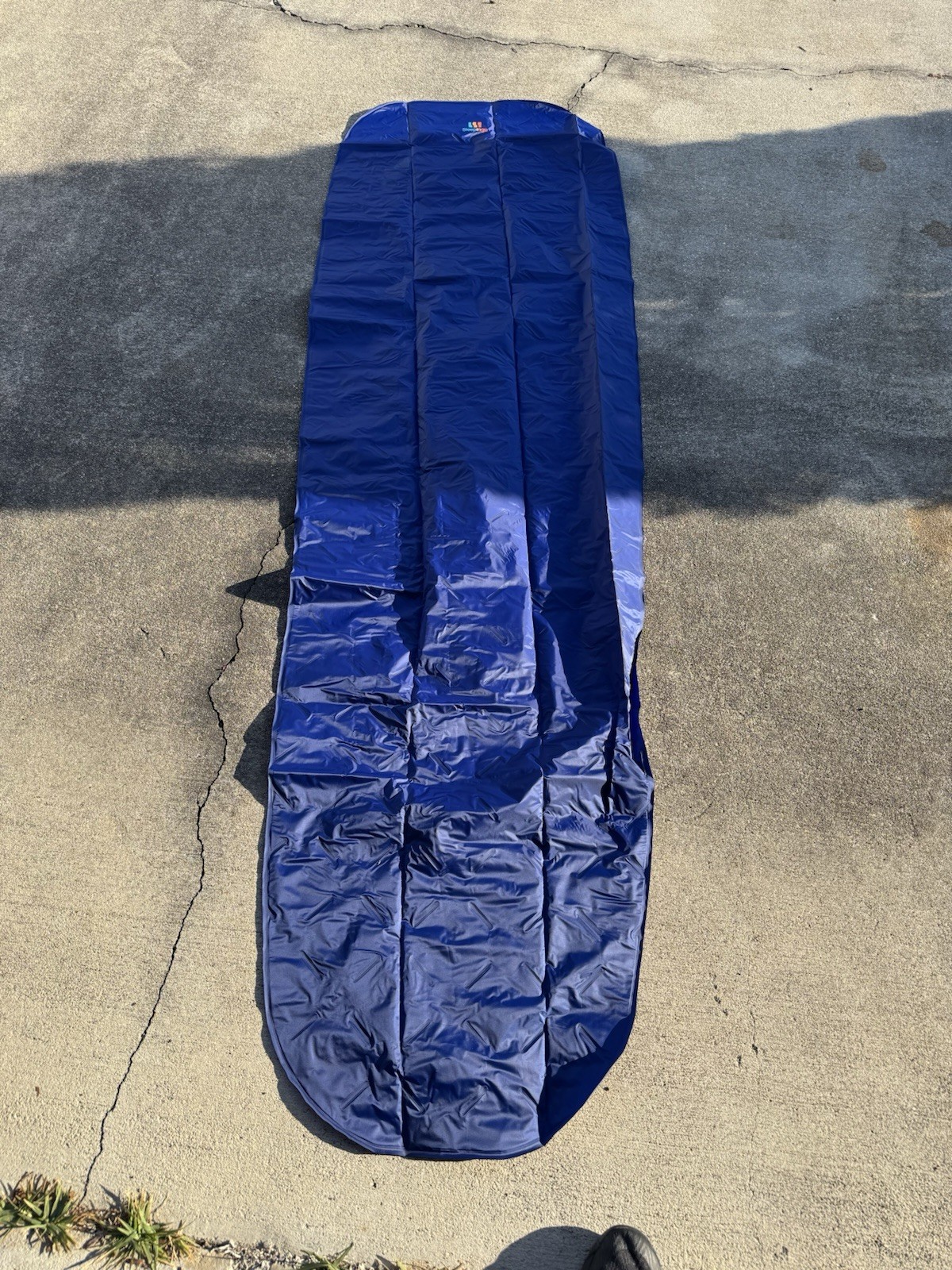 Sleepingo Ultralight Inflatable Sleeping Pad Blue Roll Up with Storage Bag