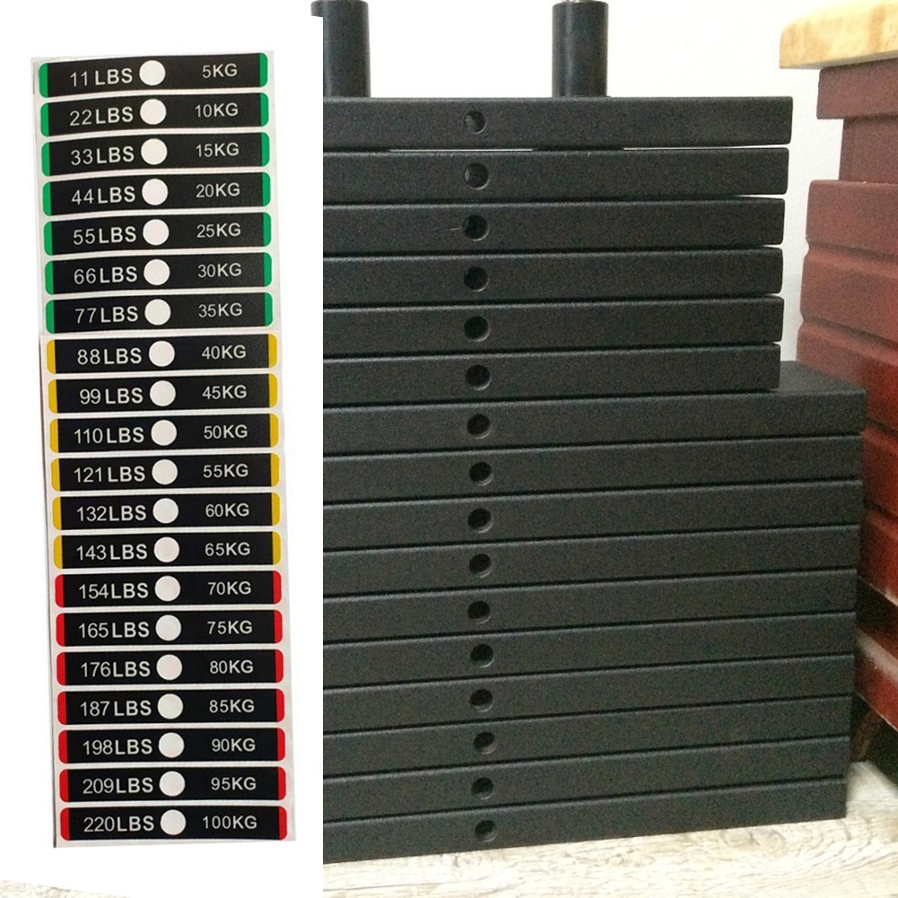 Upgrade Your Workout Session with Clear Weight Identification Stickers