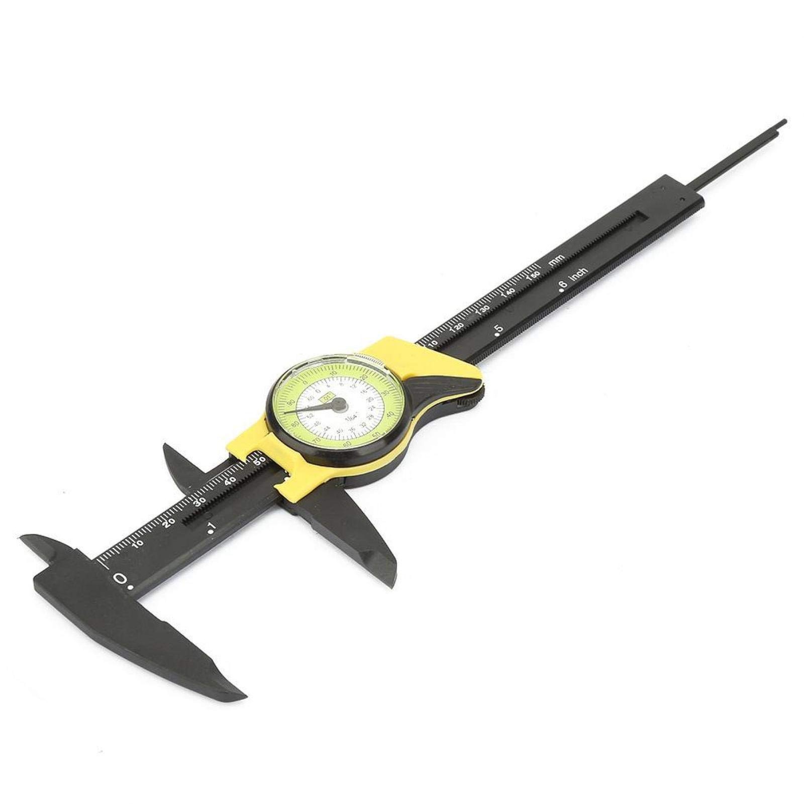 Depth Plastic Dial Vernier Caliper Professional Micrometer High Precision Mea...