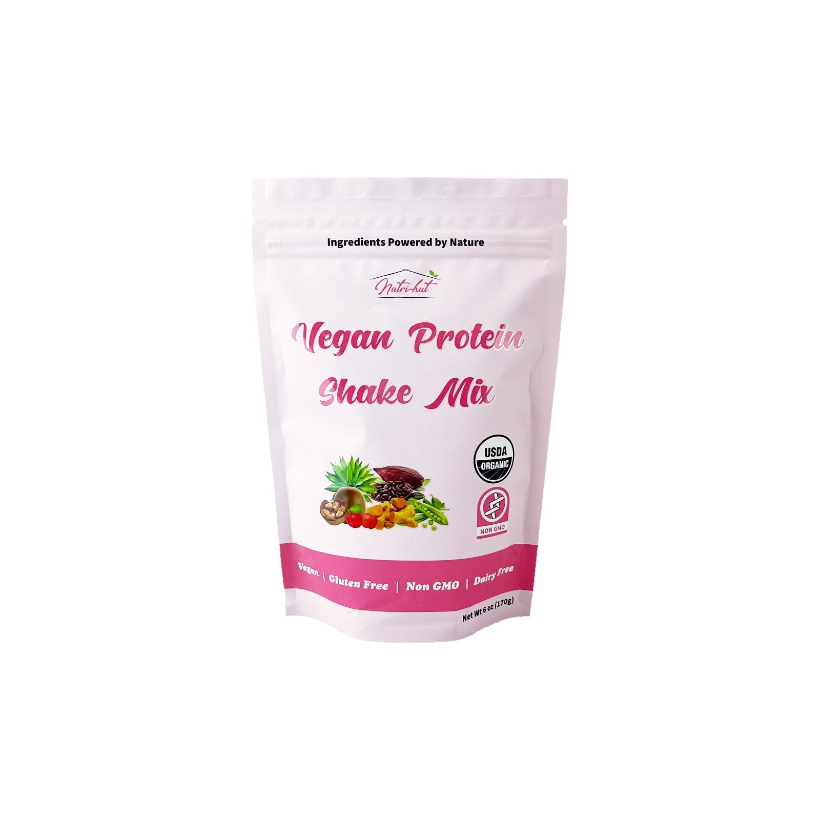 Nutri-hut VEGAN Protein Shake Mix Powder 6 oz Flavored
