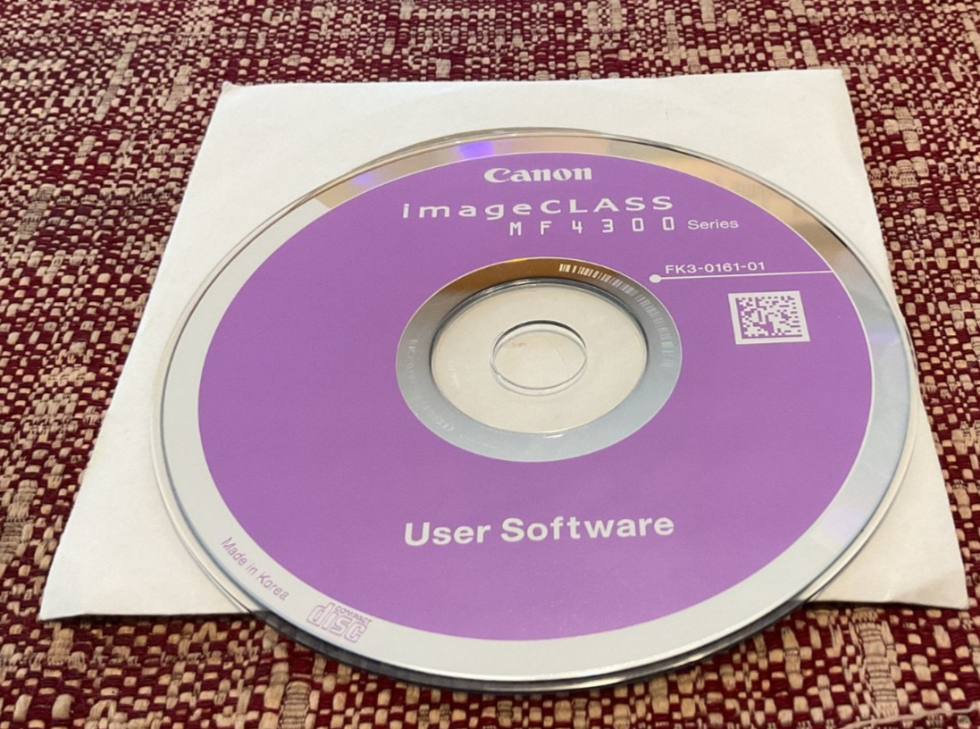 Canon ImageClass MF4300 SERIES Setup Installation CD ROM Software CD Driver Disk
