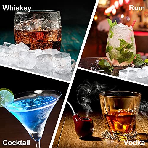 2 Pcs Silicone Ice Cube Trays with Lid Honeycomb Shaped Ice Mold for Cocktails