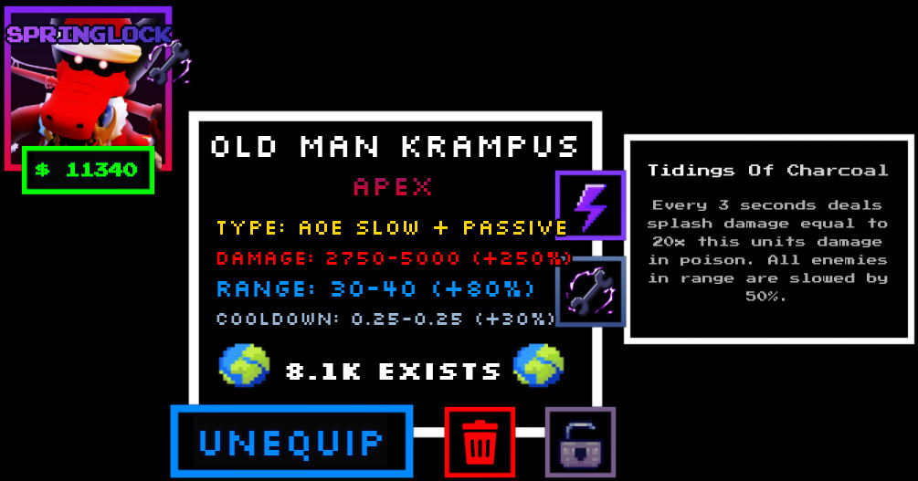 Old Man Krampus (Springlock) [SSS, SSS, S] | Roblox | Five Nights TD