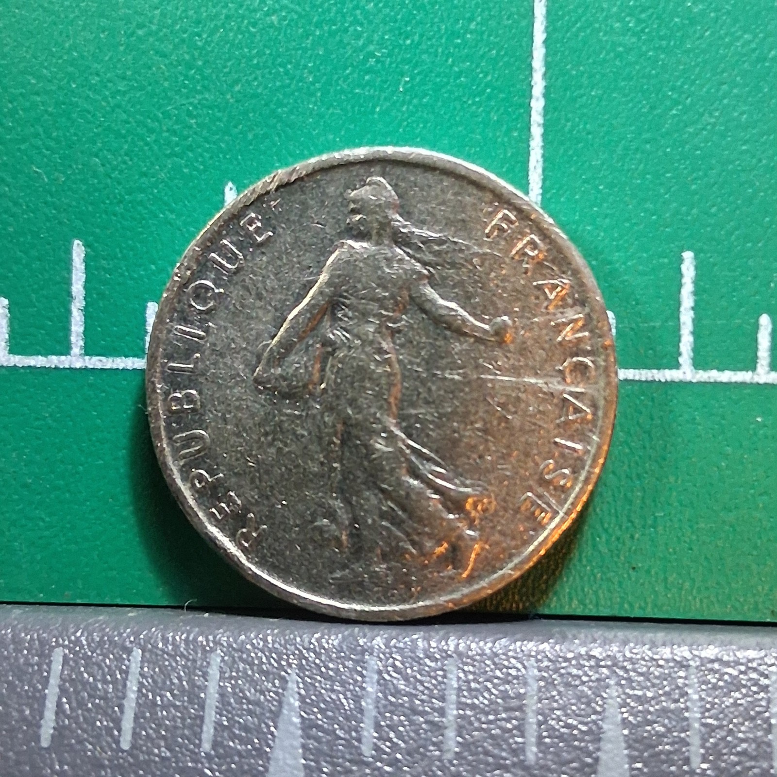 1965 France Sower / Olive Branch ½ Franc Coin