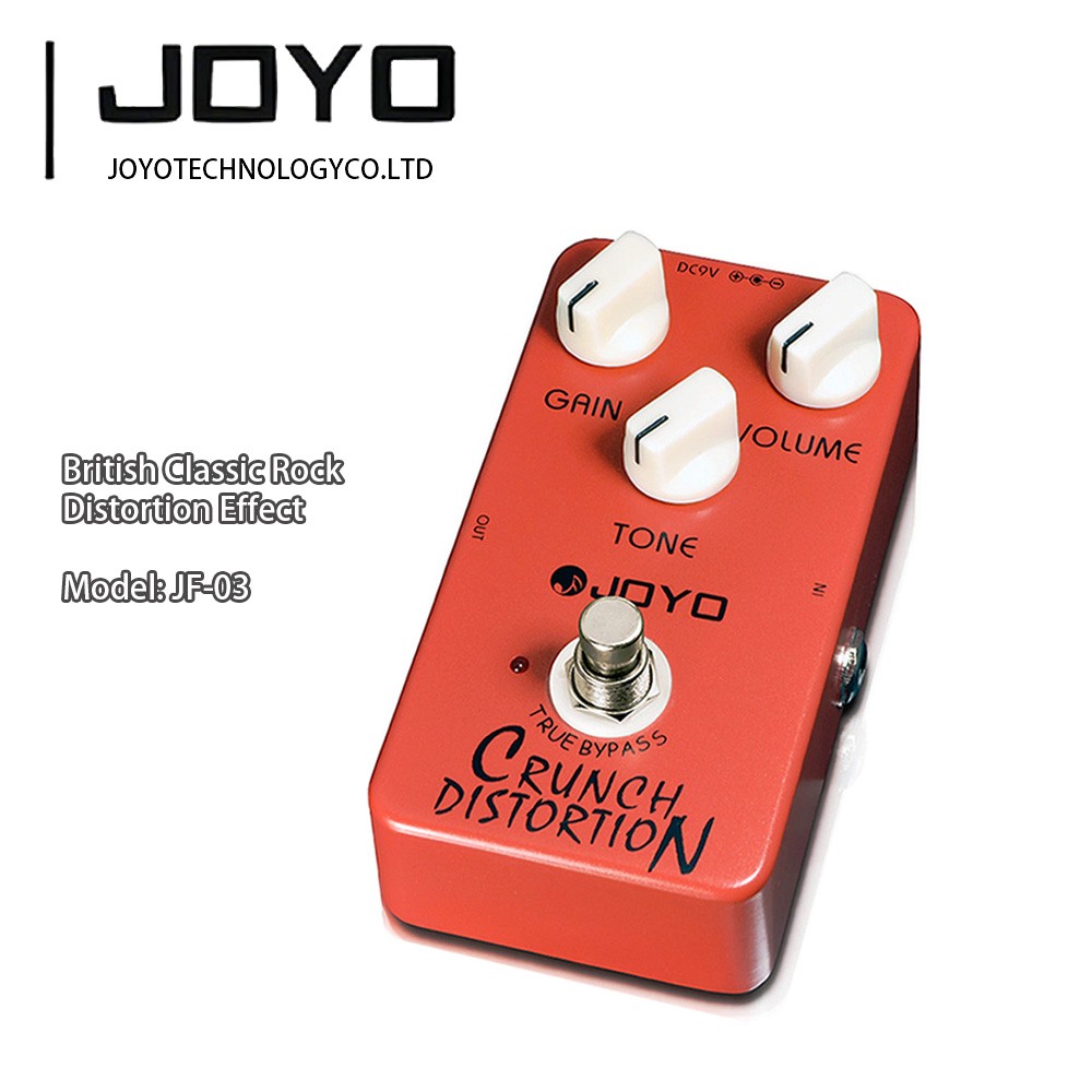 JOYO Distortion Pedal Crunch Distortion of British Classic Rock  - True Bypass
