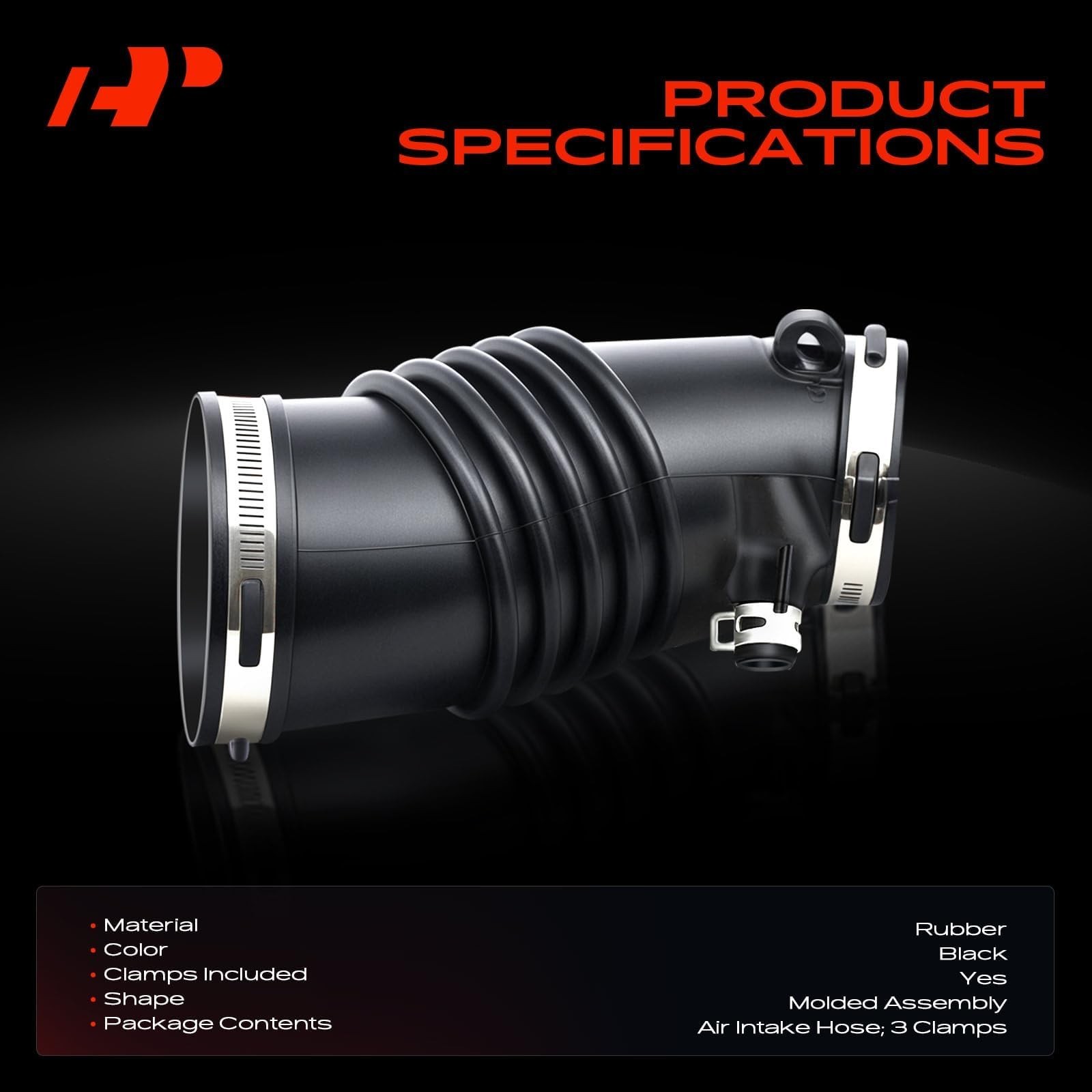 Engine Air Intake Hose Tube with Clamps Compatible with Honda Odyssey 2011 2012