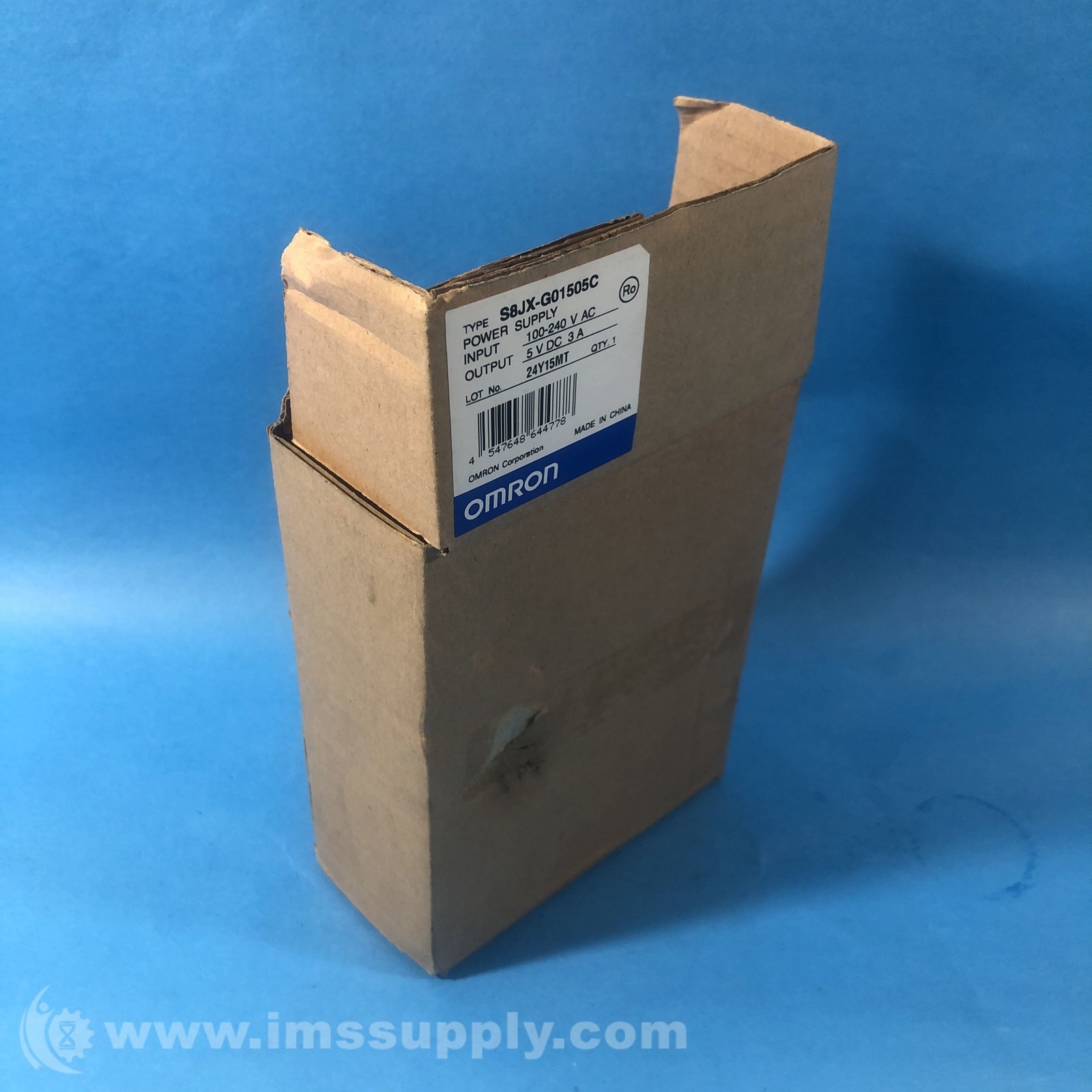 Omron S8JX-G01505C, DIN Rail Power Supplies 15w, 5Vdc FNOB