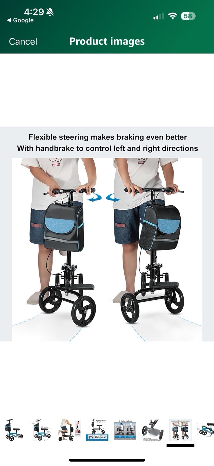 ZDMZR Knee Scooter for Broken Foot