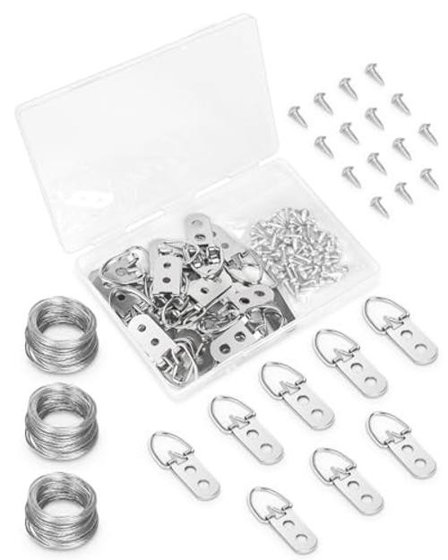 D-Ring Picture Hangers with Screws,40 lb Load Heavy Duty Picture 30 Pack A