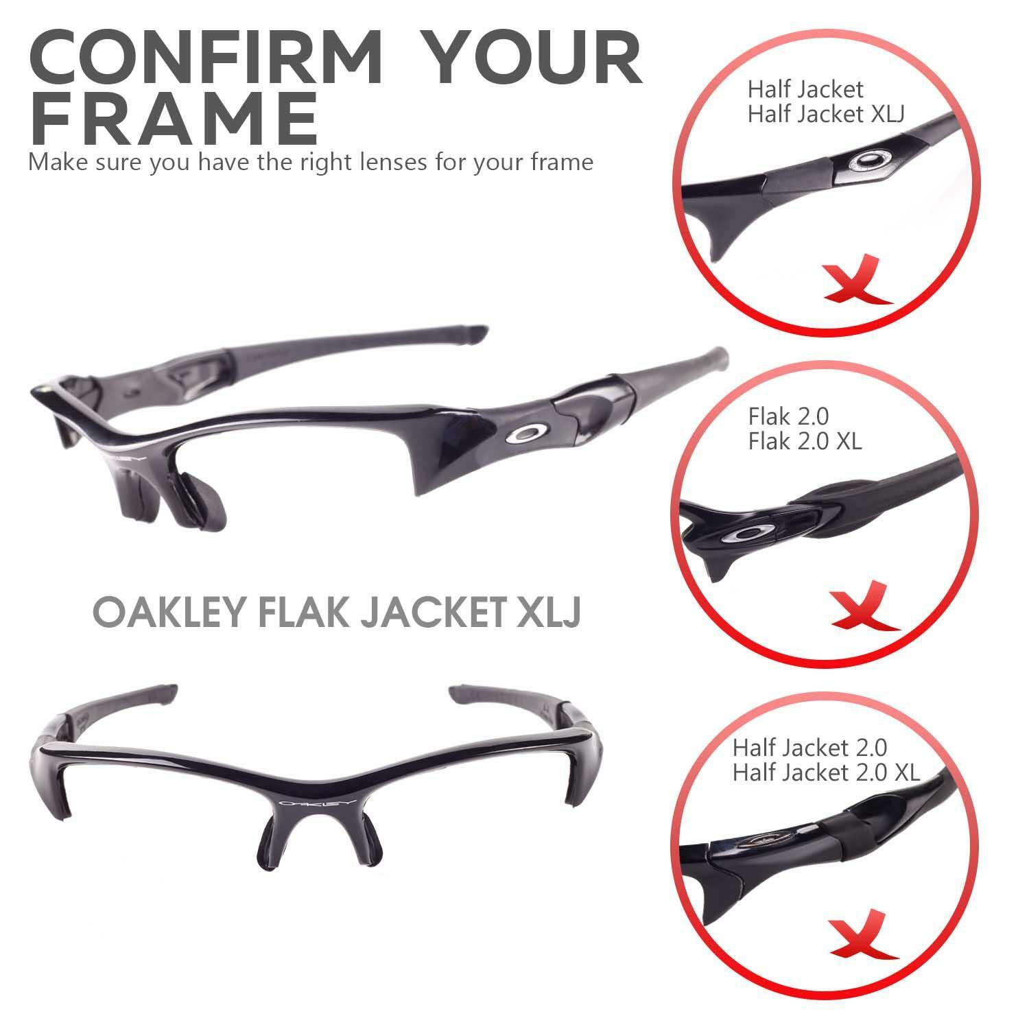 Walleva Replacement Lenses for Oakley Flak Jacket XLJ - Multiple Options
