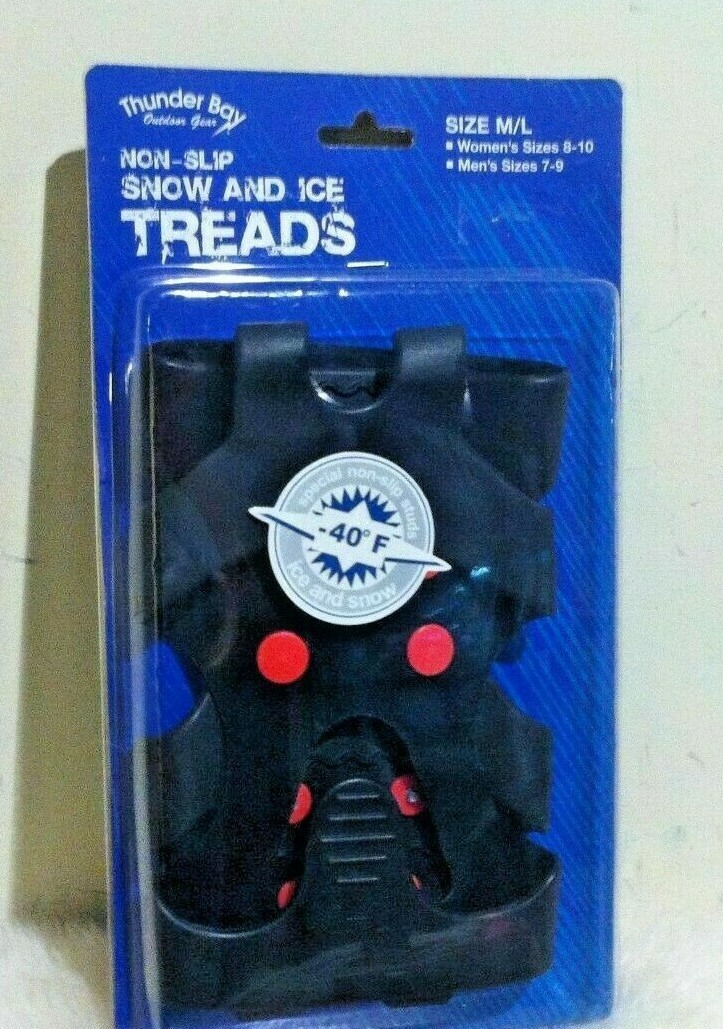 (NEW) Winter Non Slip SNOW ICE Treads SHOE Grips Cleats M/L Women 8-10/ Mens 7-9