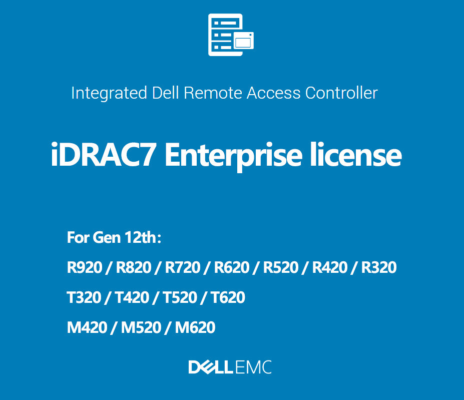 Lifetime Dell iDRAC 7 8 9 9X5 9X6 10 Enterprise Licesne Key Gen12/13/14/15/16/17