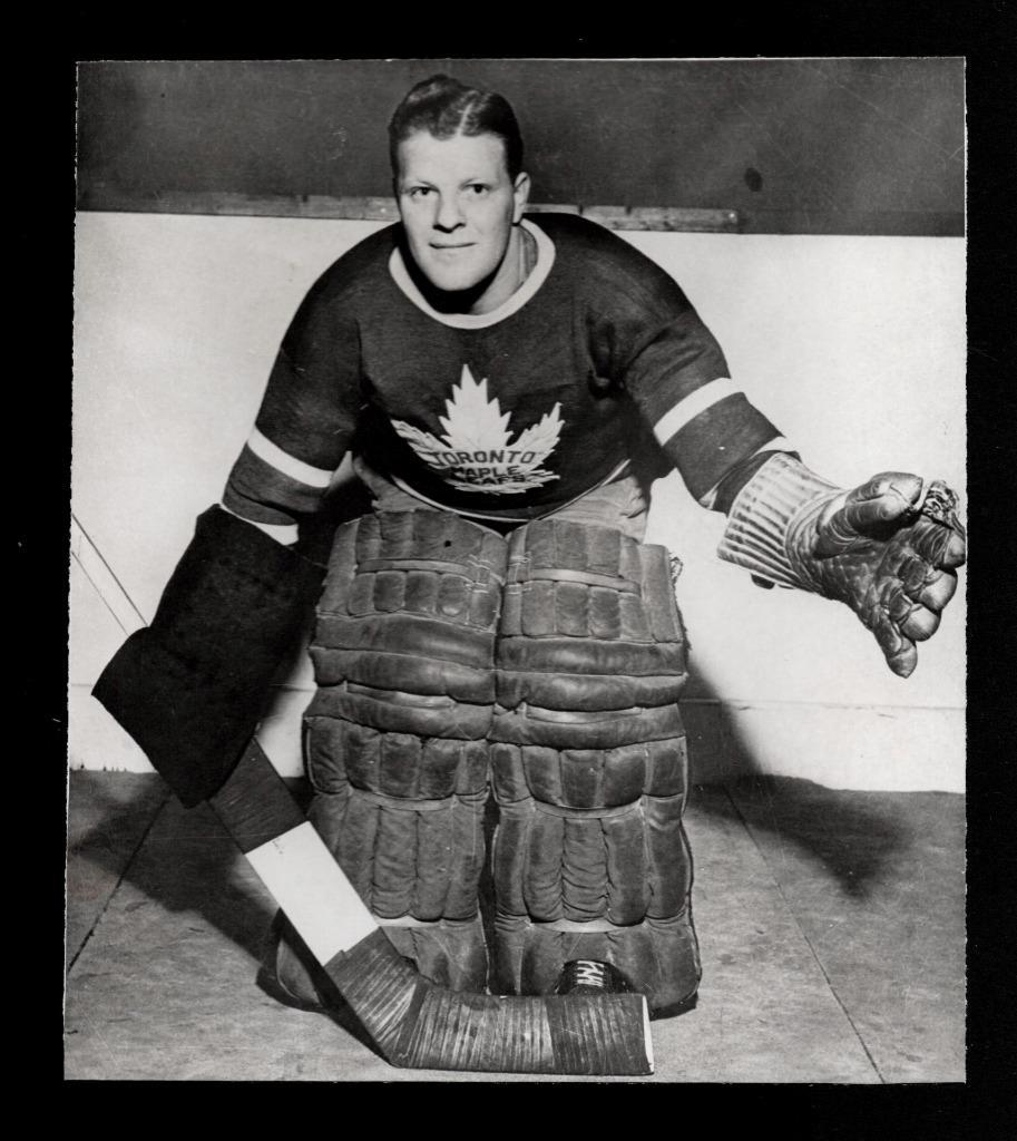 Vintage 1930's Turk Broda Original Maple Leafs Goalie Hockey Photo Turofsky?