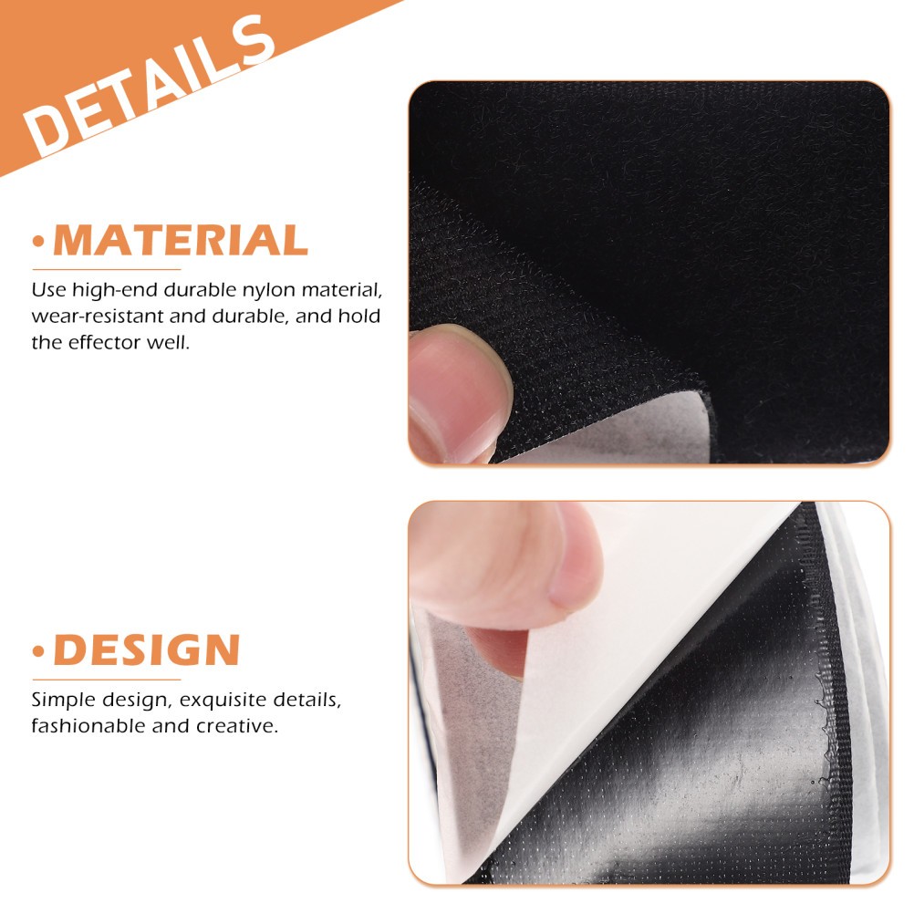 2 Sets Durable White Nylon Hook and Loop Tape for Guitar Effect Pedal