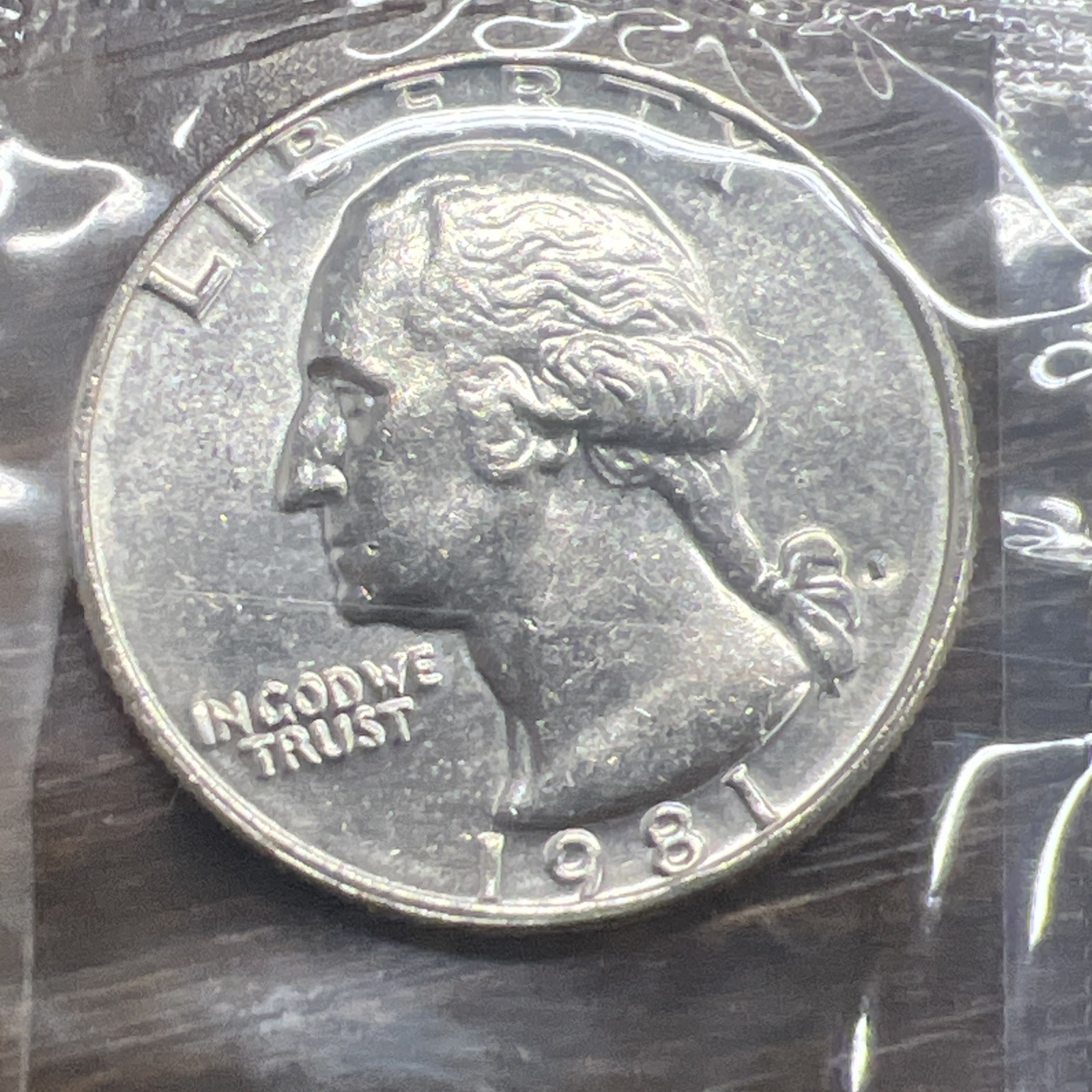 1981 P+D Washington Quarters ~ Uncirculated in Cellophane from Mint Set